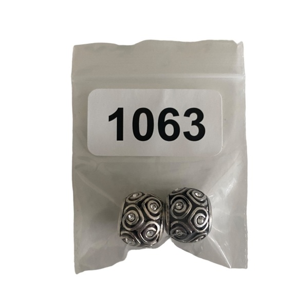 BRIGHTON Lot Bundle of 2 Spiral Heart Spacer Charms Beads - Picture 3 of 3